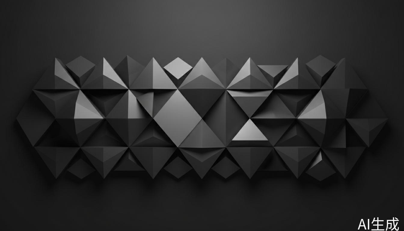 Abstract 3D geometric background representing AI technology